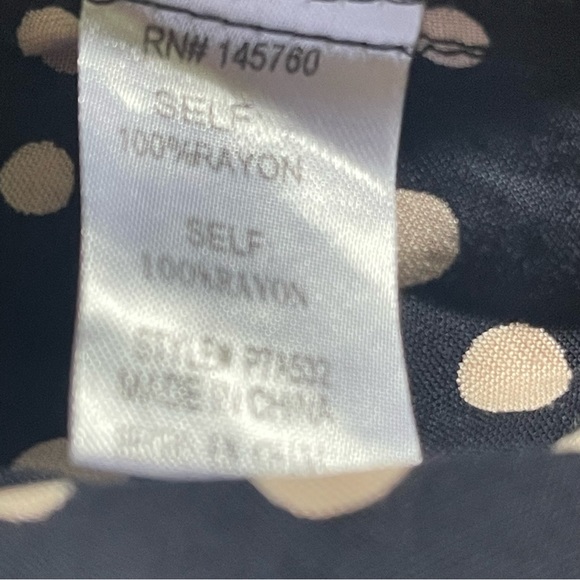 i joah Black Romper With Cream Polka Dots  Size Medium - Picture 9 of 9